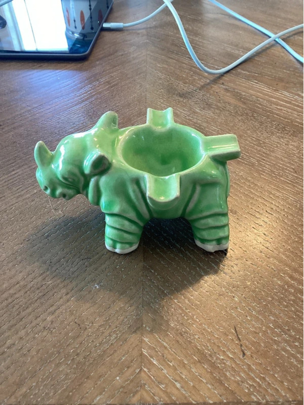 Rhinoceros ashtray